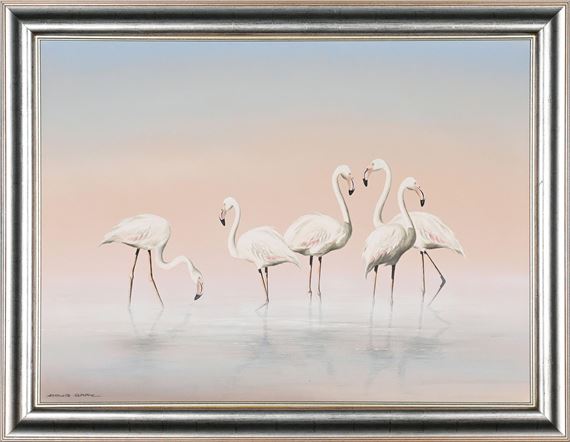 Douglas Gray (South Africa, 1965 - ), Flamingos by Douglas Gray