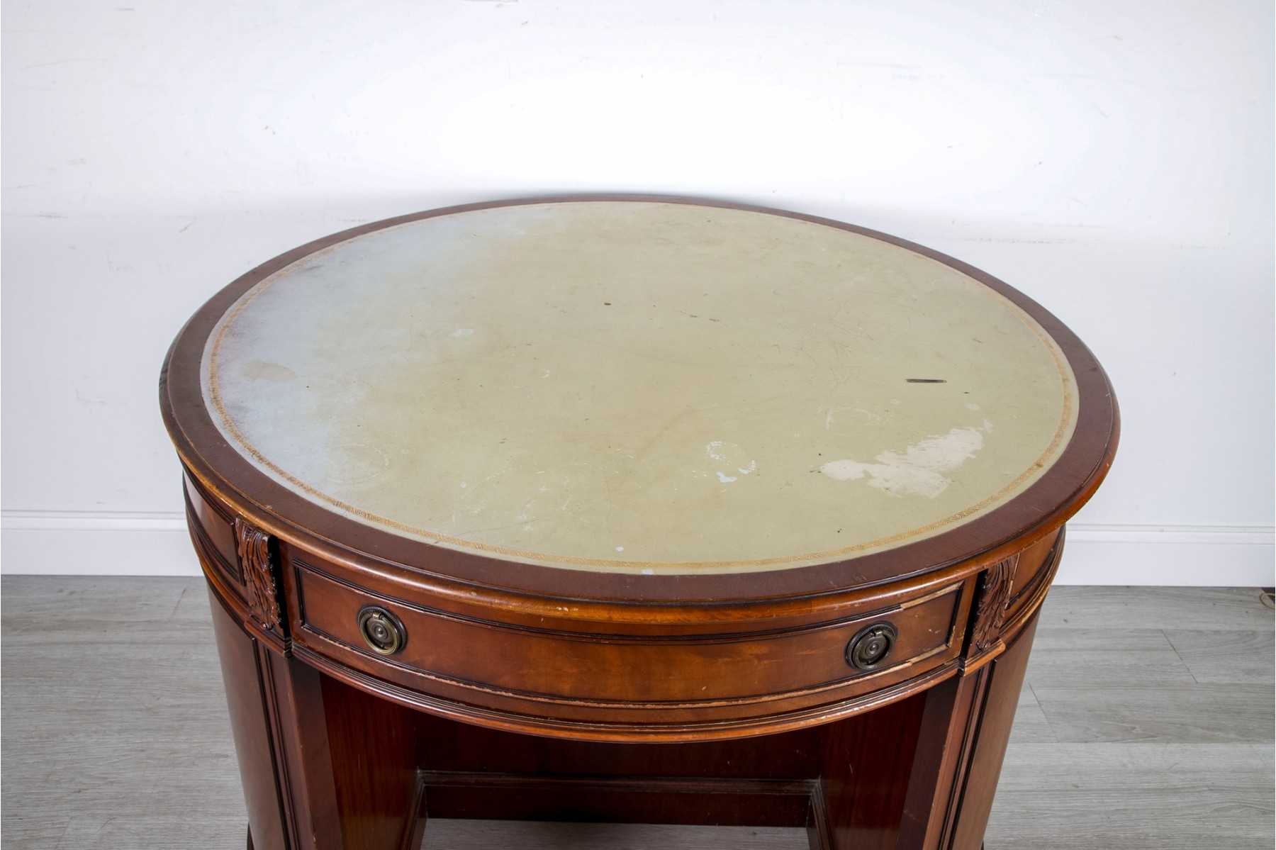 Erwin Eisch | Erwin Furniture Vintage Round Table Kneehole Desk | MutualArt