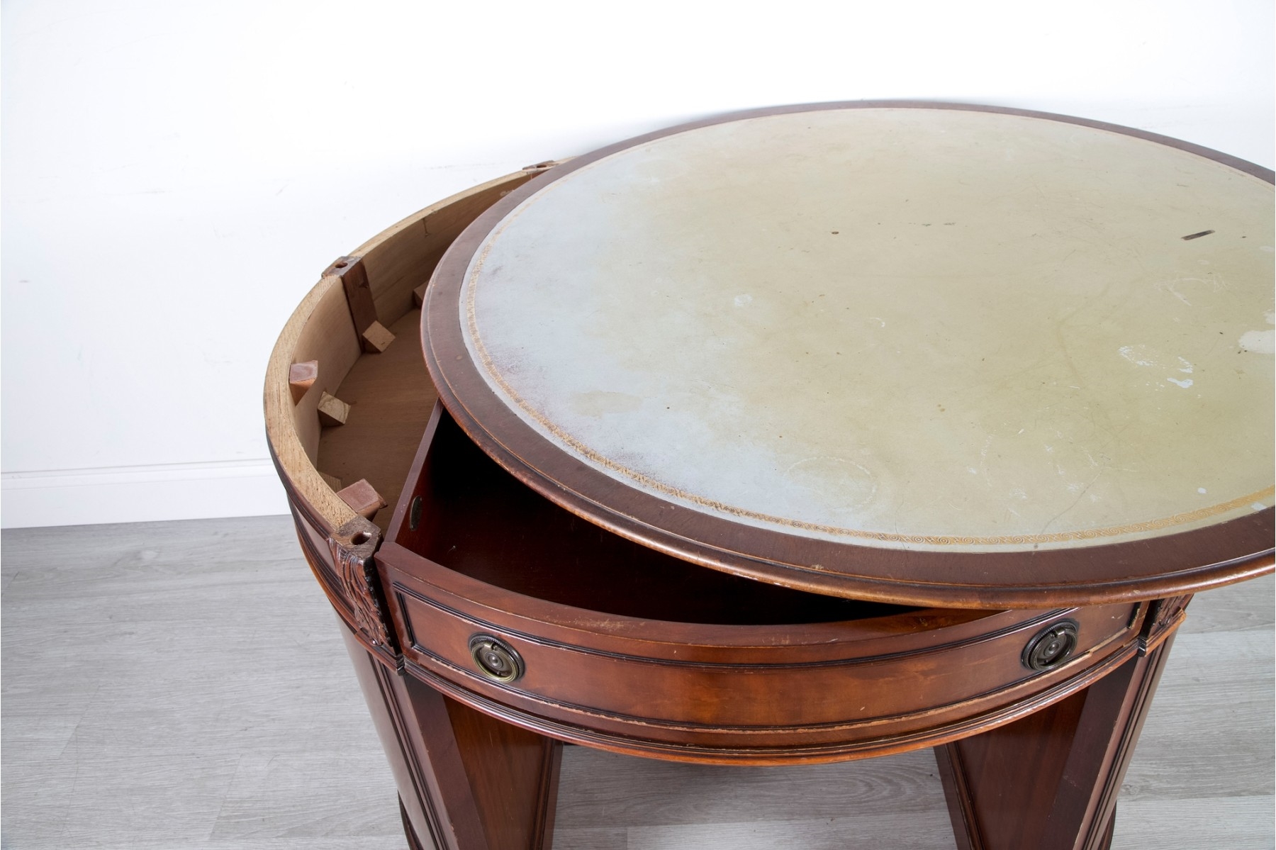 Erwin Eisch | Erwin Furniture Vintage Round Table Kneehole Desk | MutualArt
