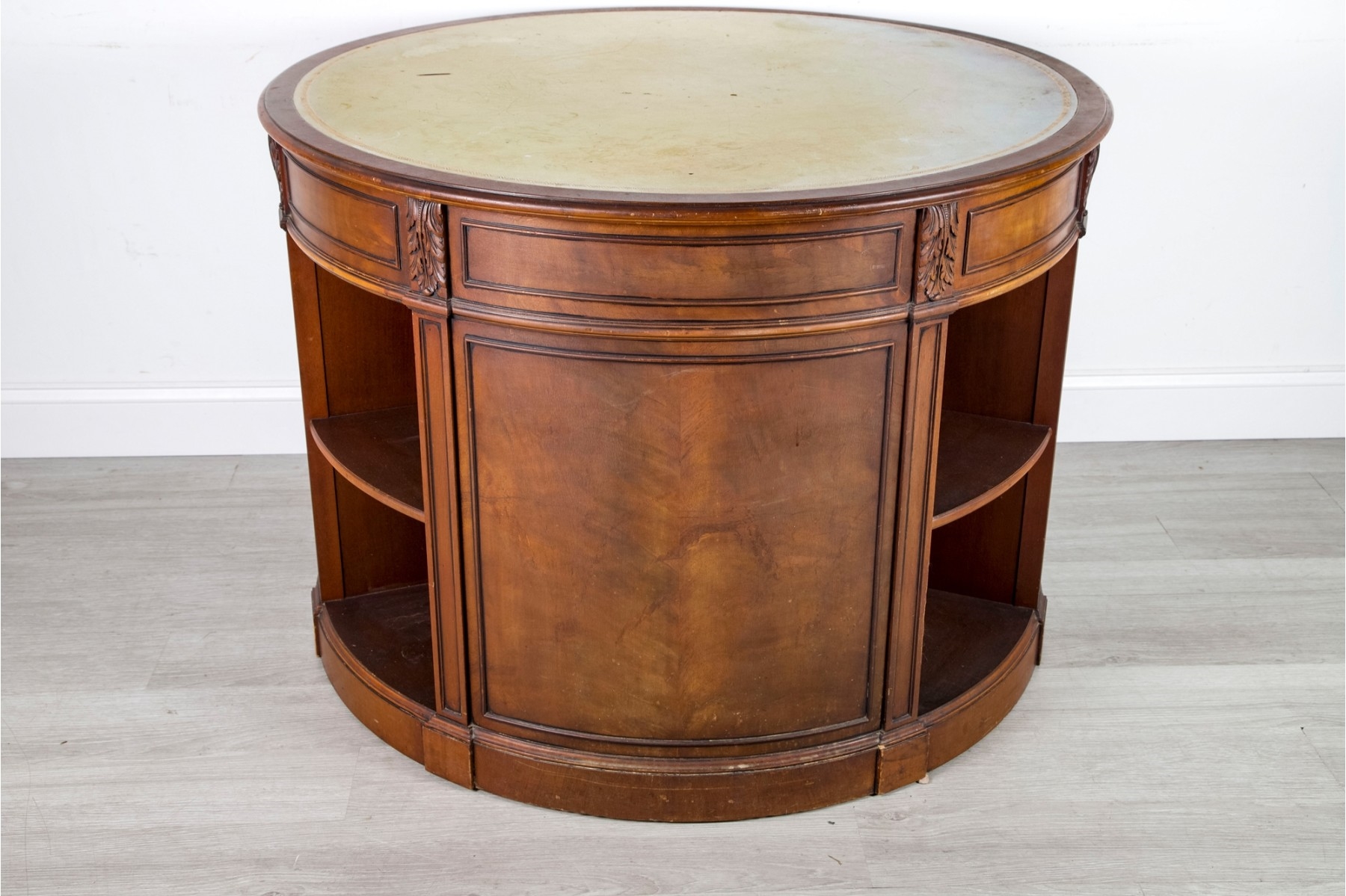 Erwin Eisch | Erwin Furniture Vintage Round Table Kneehole Desk | MutualArt