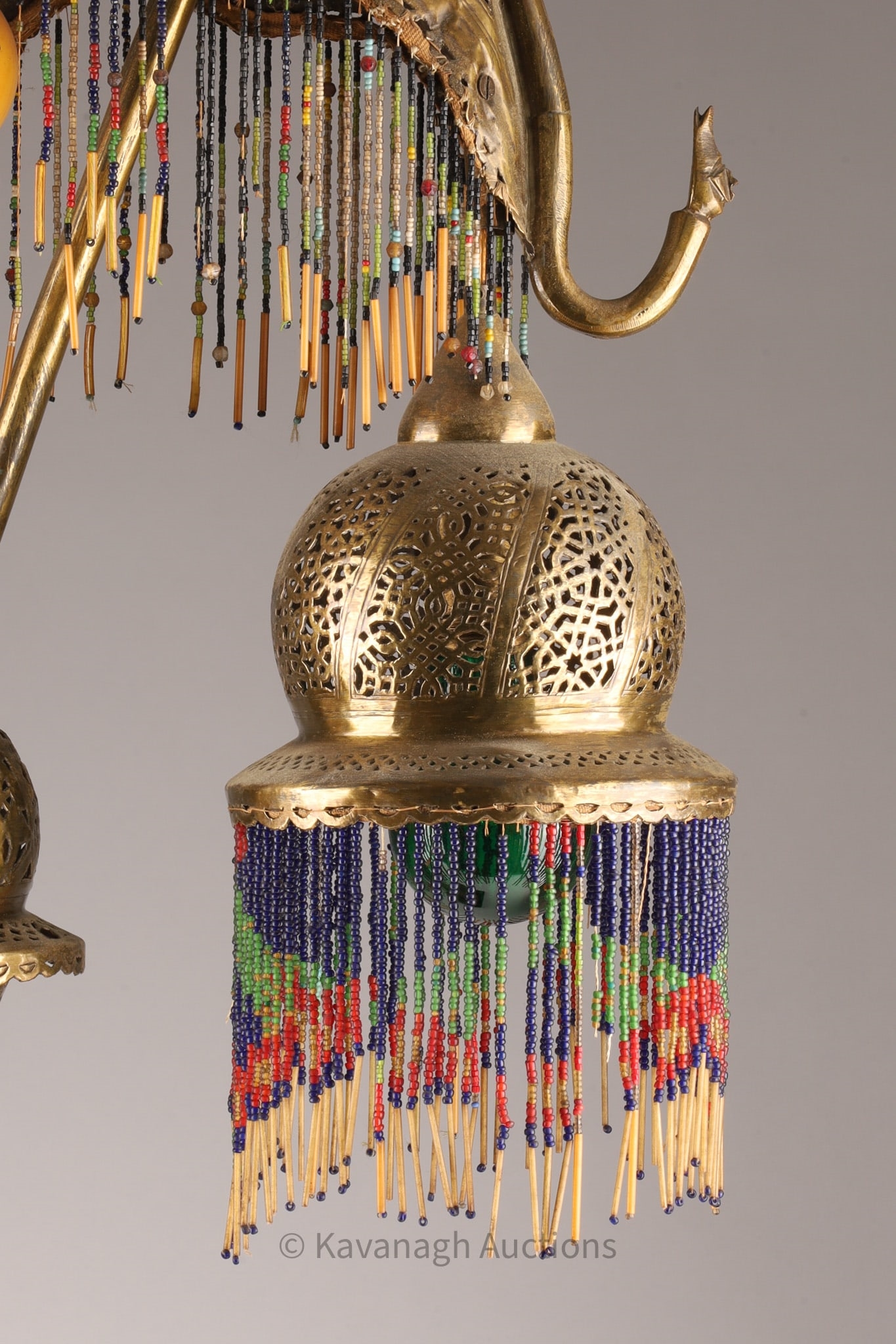 Fringe | Antique Middle Eastern Pierced Work Brass Lamp (1910) | MutualArt