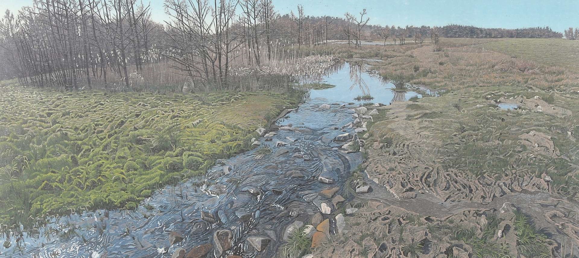 Artwork by Siemen Dijkstra, Wisselse Veen, Made of pencil