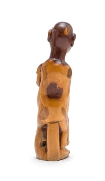 Artwork by George Ramagaga, Mother and Children, Made of carved wood