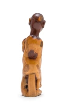 Artwork by George Ramagaga, Mother and Children, Made of carved wood