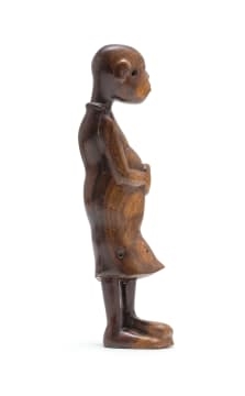 Artwork by George Ramagaga, Pregnant Figure, Made of carved wood