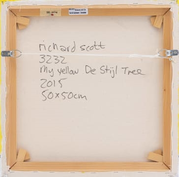 Artwork by Richard Scott, My Yellow De Stijl Tree, Made of acrylic on canvas