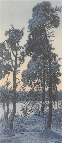 Siemen Dijkstra (1968), 'Three trees Schurenberg (Winter Evening by Siemen Dijkstra, 2011
