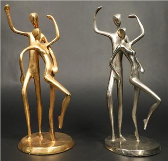2 Jose Almanzor Bronzes Dancers - Jose Almanzor
