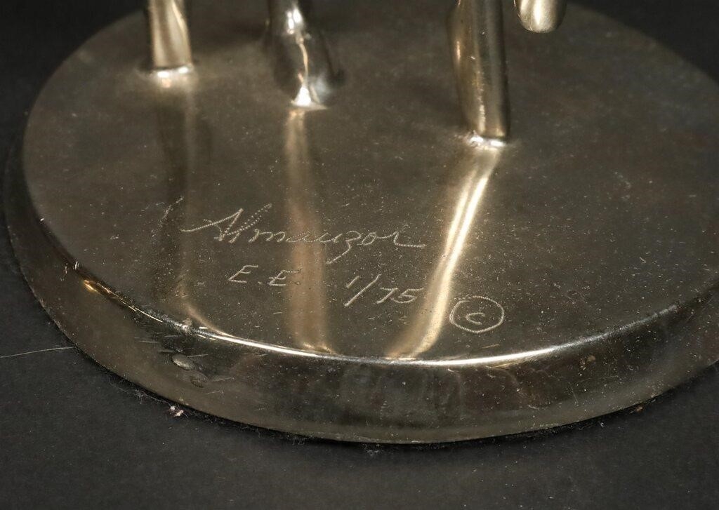 Artwork by Jose Almanzor, 2 Jose Almanzor Bronzes Dancers, Made of bronze sculptures, dancers. Gilt bronze