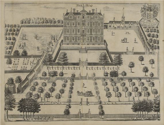 This view was one of the twenty-nine 'cuts of the gentleman's seats' drawn by Drapentier for Henry Chauncy's (1632-1719) 'Historical Antiquities of Hertfordshire' of 1700. - John Drapentier