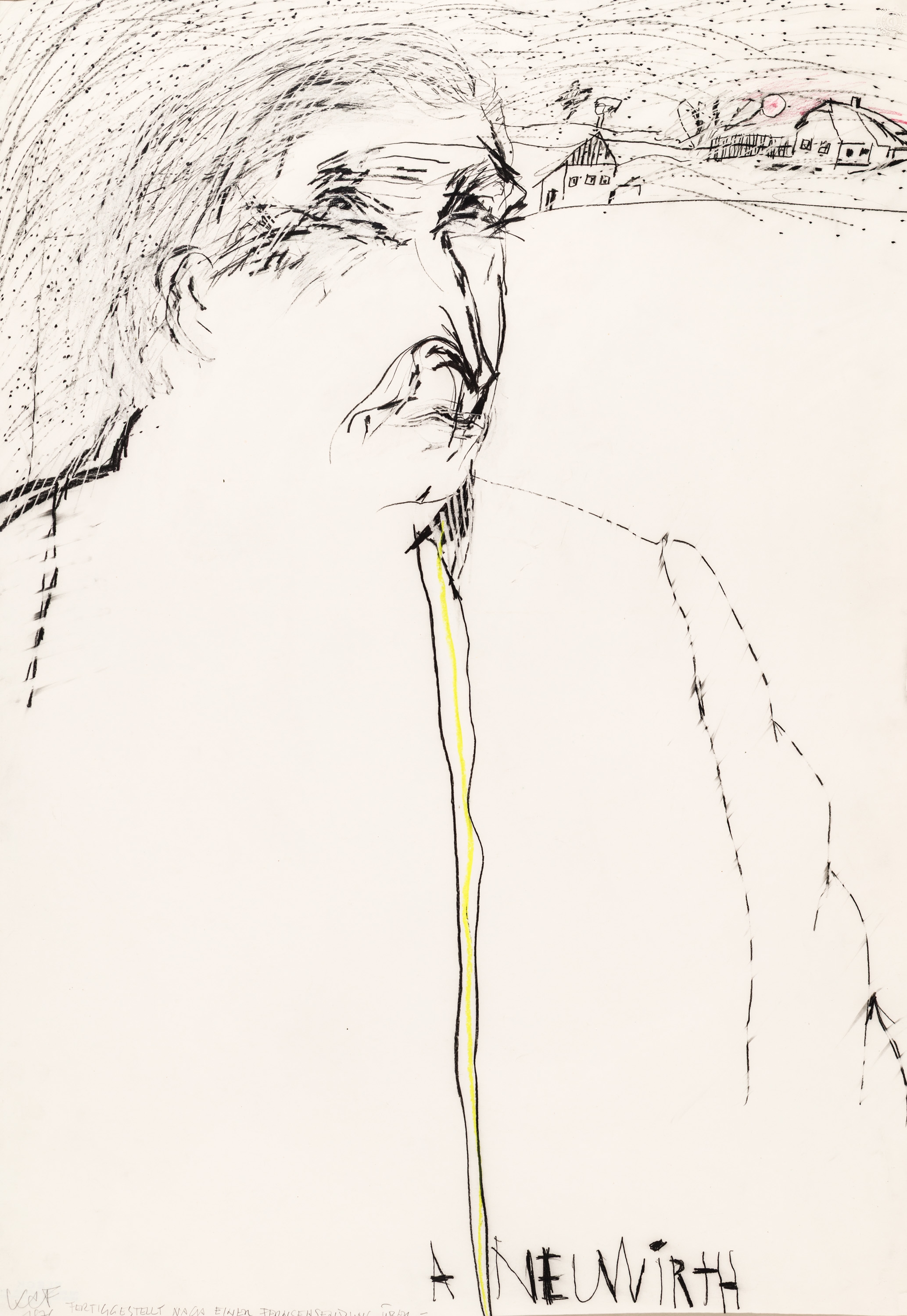 Artwork by Karl Anton Fleck, Arnulf Neuwirth, Made of pencil and colored pencil on paper