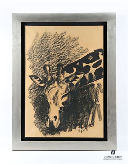 Giraffe by Jean Poulain, dated 1938