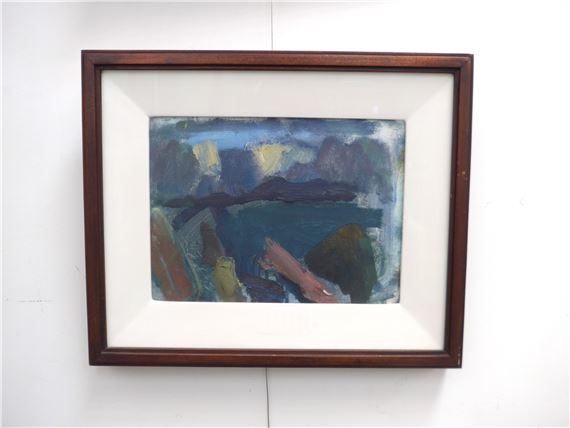 A framed and  titled 'Dusk, Ballinskelligs - Annabel Gault