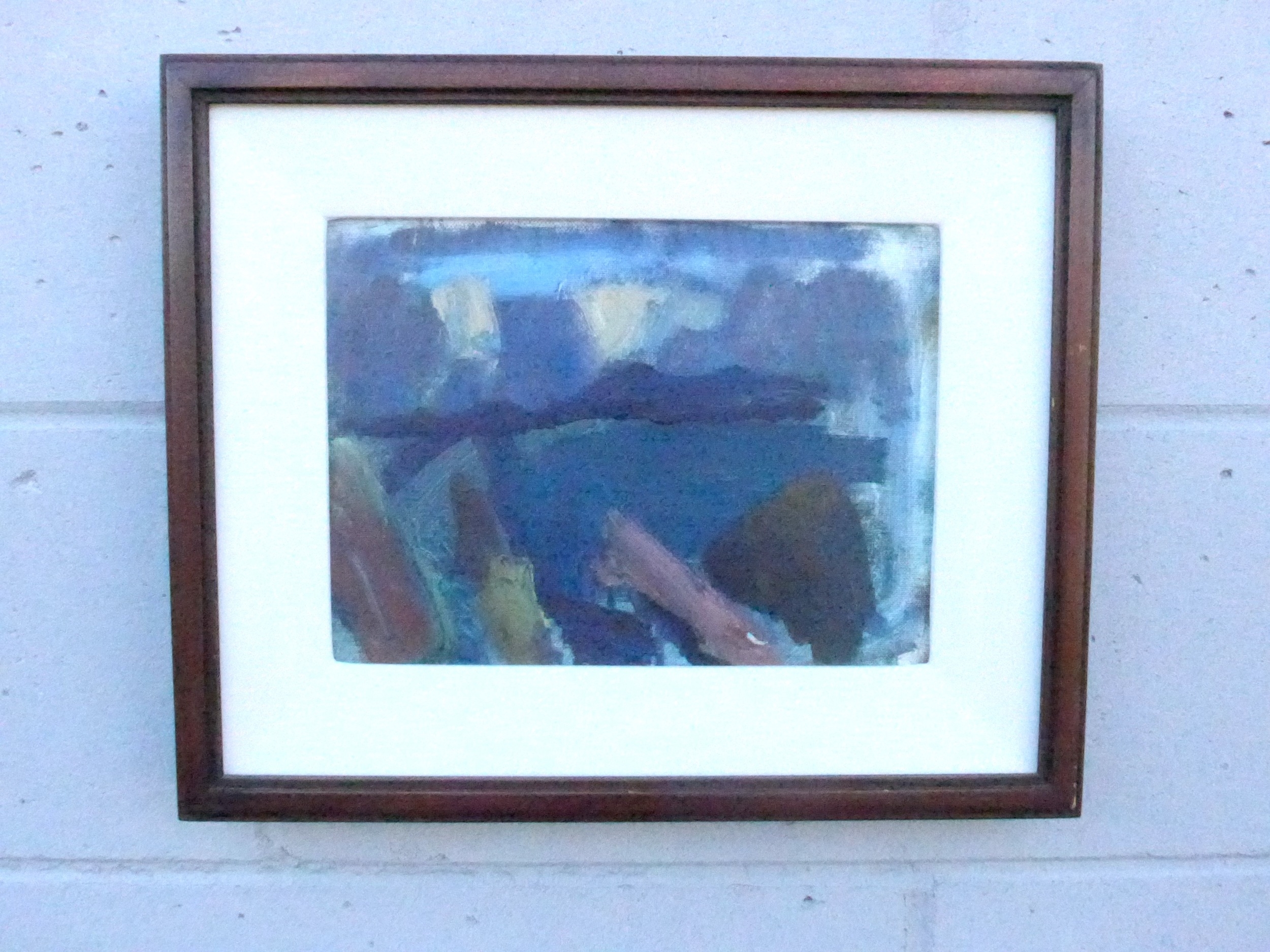 Artwork by Annabel Gault, A framed and  titled 'Dusk, Ballinskelligs, Made of glazed oil on canvas