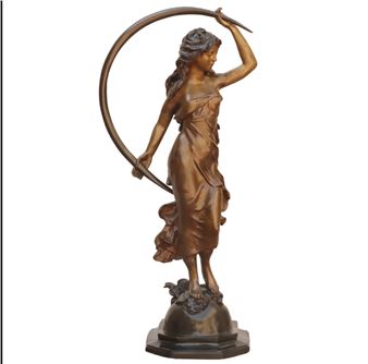 A maiden holding a bow - Louis Moreau