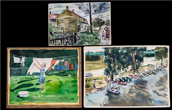 George Roney | A collection of six Mid Century American life (1960 ...