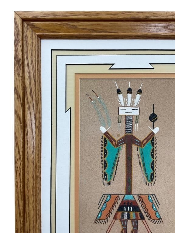 Artwork by Loretta Begay, Yei Sand Painting by Loretta Begay, Made of sand painting