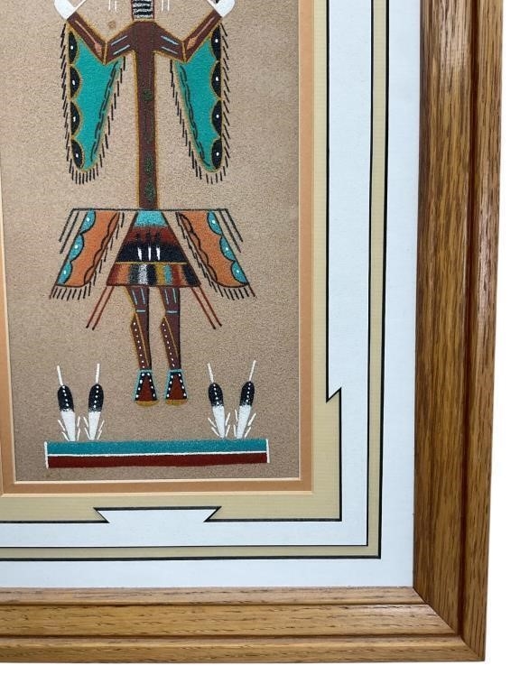 Artwork by Loretta Begay, Yei Sand Painting by Loretta Begay, Made of sand painting