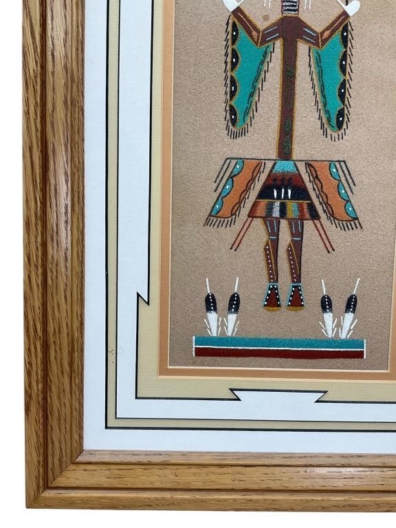 Artwork by Loretta Begay, Yei Sand Painting by Loretta Begay, Made of sand painting