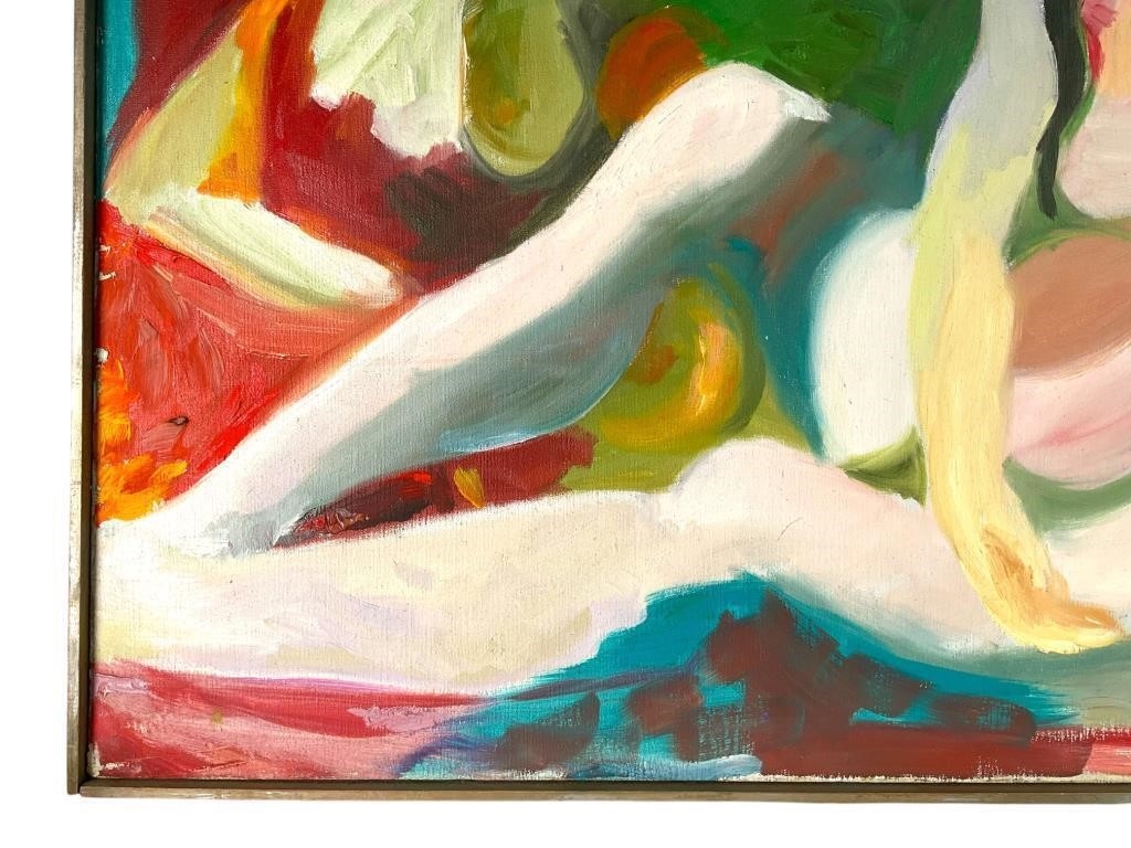 May Bender | May Bender Abstract Oil Painting on Canvas (1968) | MutualArt