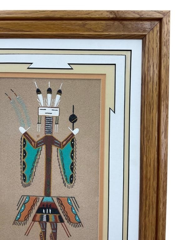 Artwork by Loretta Begay, Yei Sand Painting by Loretta Begay, Made of sand painting