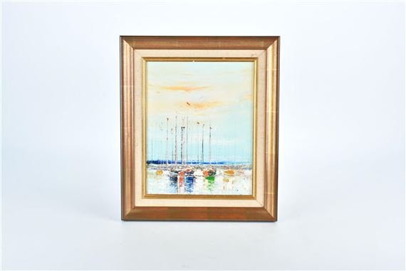 Vue d'un port - Emile Gerard