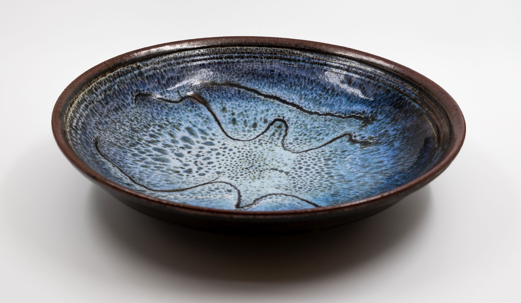 Len Castle | Len Castle Shallow bowl stoneware with jun mottled glaze ...