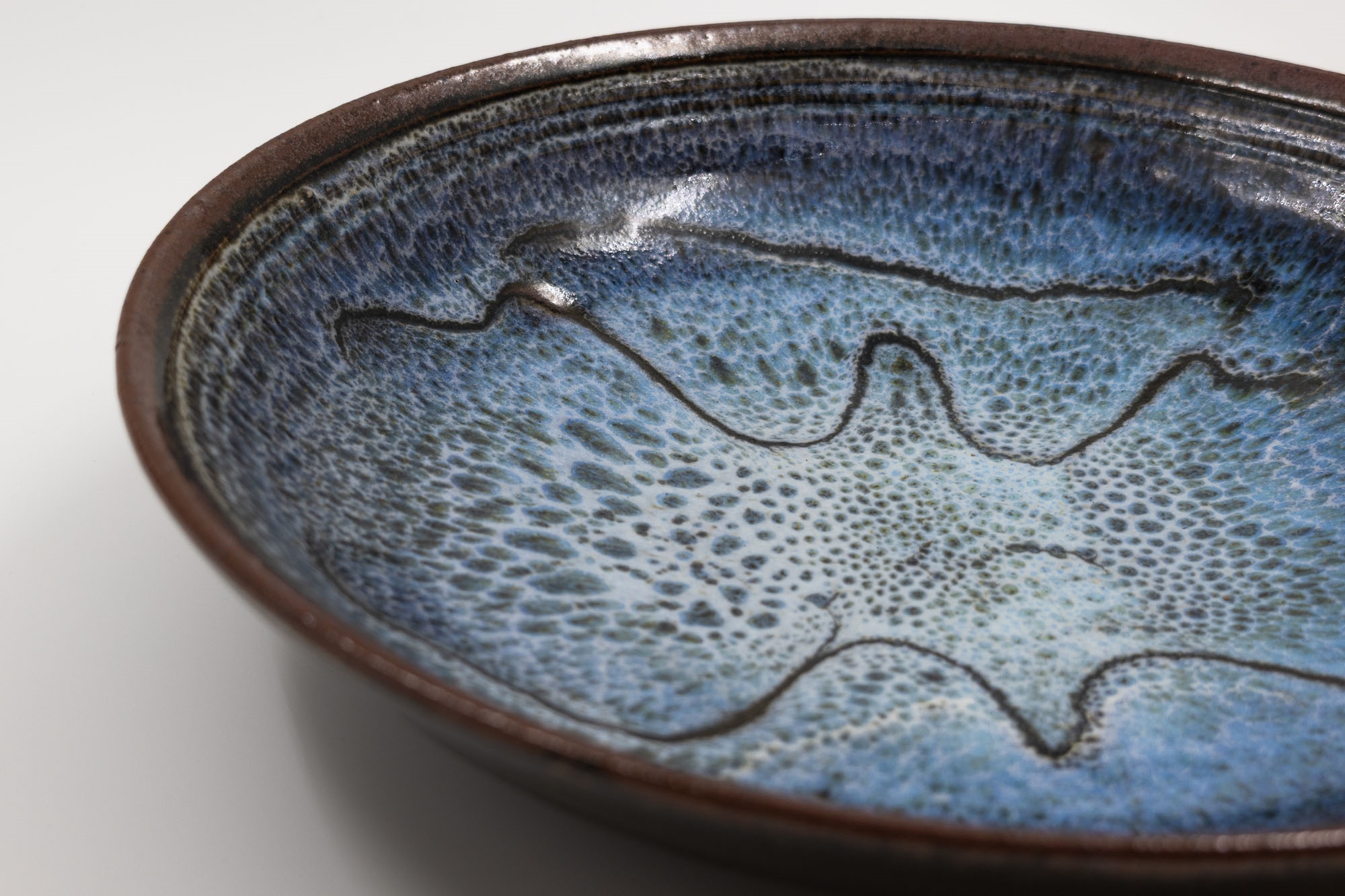 Len Castle | Len Castle Shallow bowl stoneware with jun mottled glaze ...
