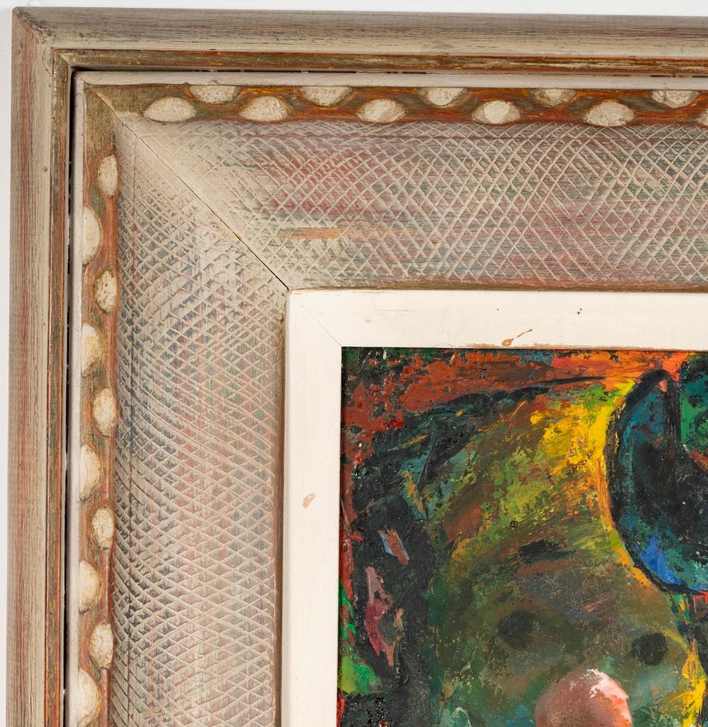 Artwork by Iver Rose, Clown, Made of oil on board