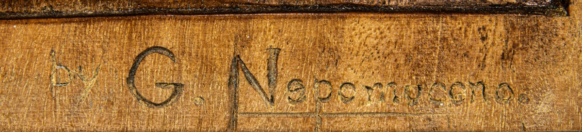 Artwork by Graciano T. Nepomuceno, A Graciano T. Nepomuceno (Filipino 1881 - 1974) bas relief carved wood plaque, Made of relief carved wood plaque