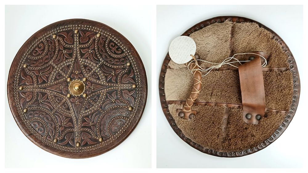 Charlie | A Reproduction of the Original Targe Shield displayed | MutualArt