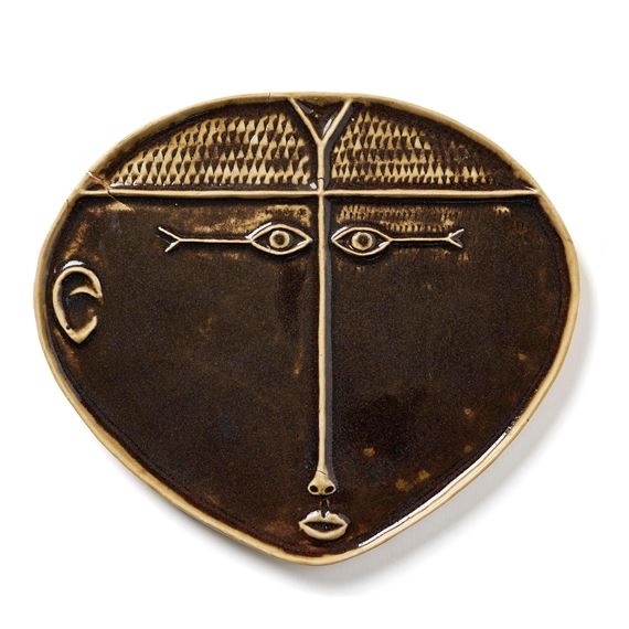 a stoneware wall sculpture by Stig Lindberg, circa 1960