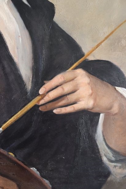 Artwork by Carlo Romagnoli, Carlo ROMAGNOLI (1888-1965) Self-portrait, Made of Oil on panel