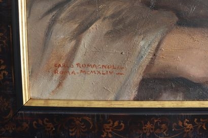 Artwork by Carlo Romagnoli, Carlo ROMAGNOLI (1888-1965) Self-portrait, Made of Oil on panel