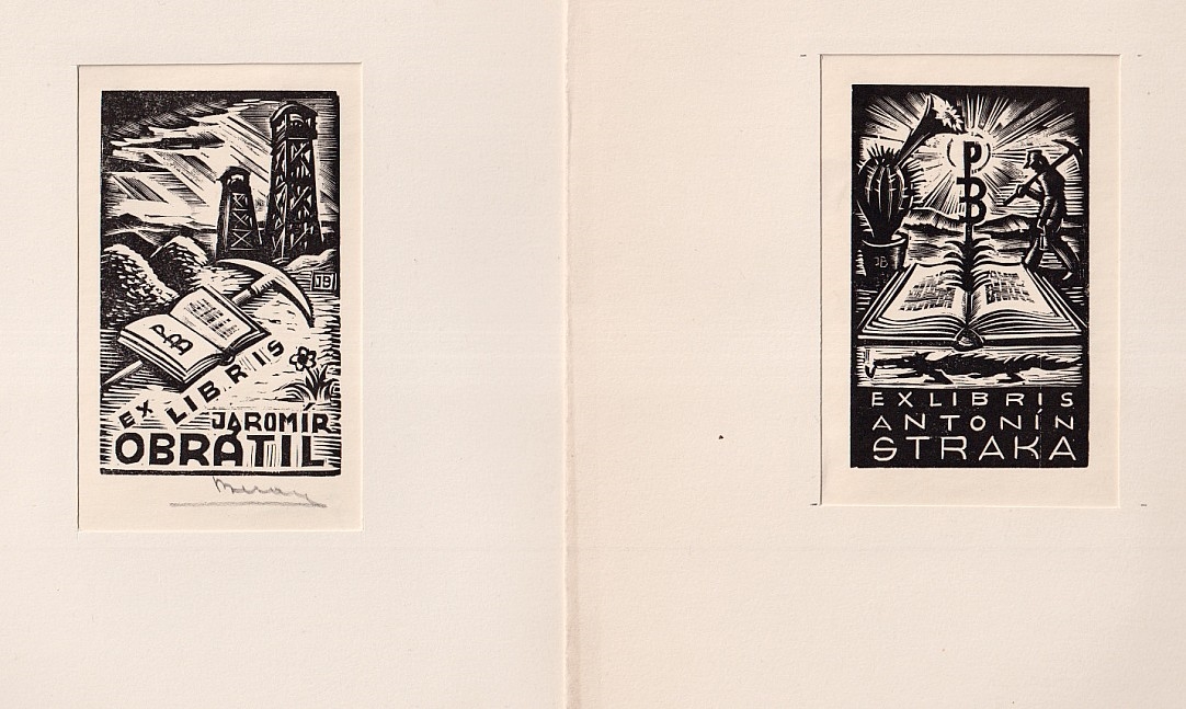 Artwork by Jaro Beran, Exlibris Antonín Straka; Exlibris Jaromír Obrátil, Made of ř𱹴ǰ
