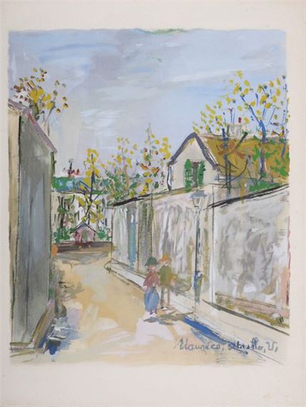 Maurice Utrillo Le Restaurant à La Tourelle Montmartre Circa 1935