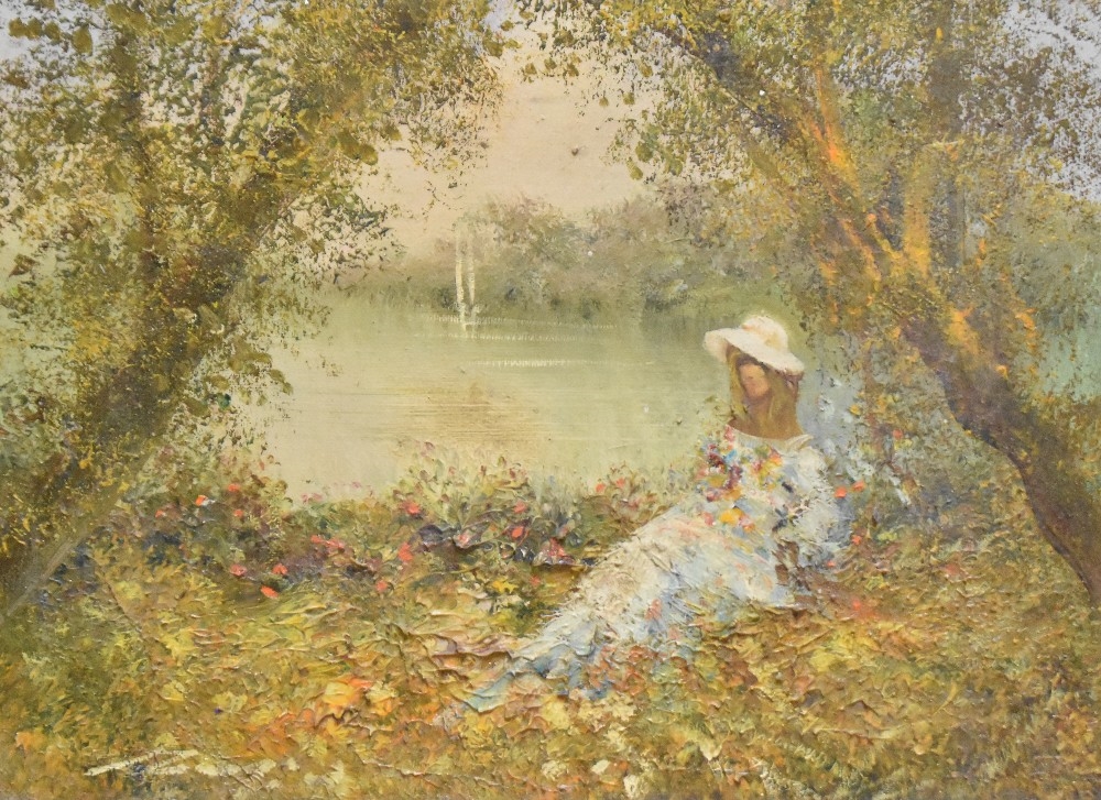 Madjid Rahnavardkar | a young woman resting at the edge of a lake ...