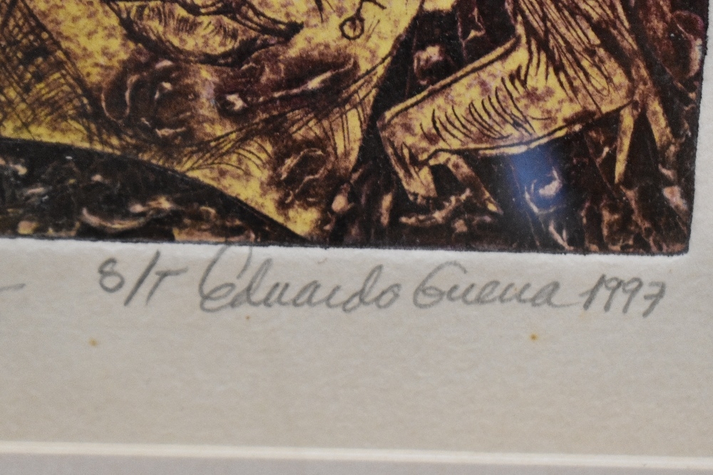 Artwork by Eduardo Guerra Hernández, two limited edition abstract engravings, Made of engravings