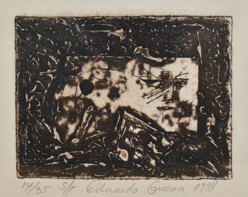 Artwork by Eduardo Guerra Hernández, two limited edition abstract engravings, Made of engravings