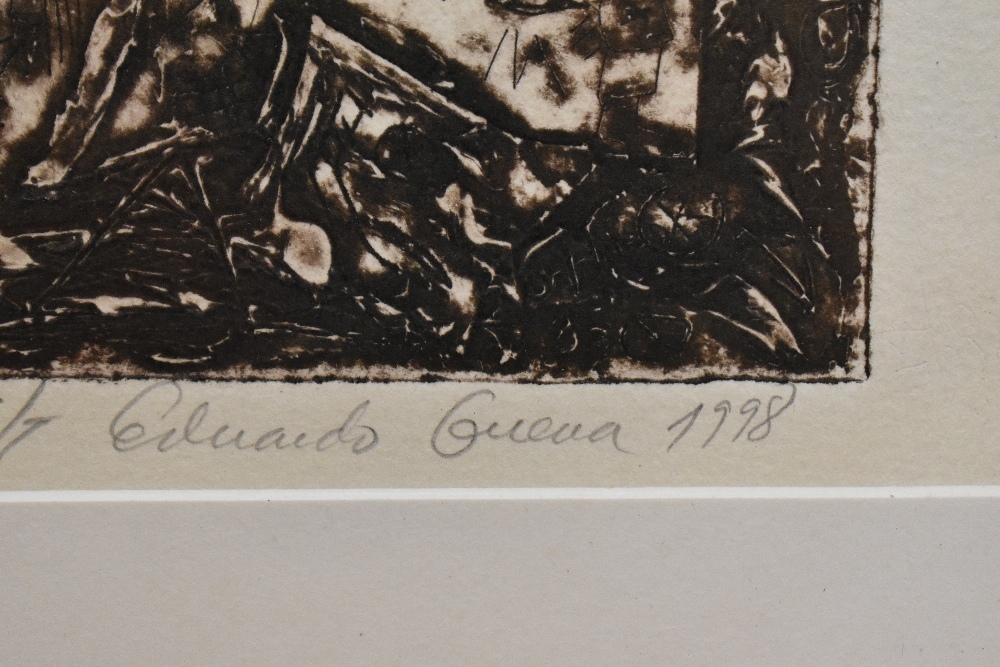 Artwork by Eduardo Guerra Hernández, two limited edition abstract engravings, Made of engravings