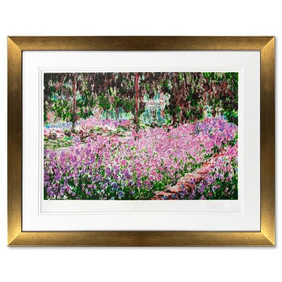 Claude Monet (1840-1926), "Le Jardin De Monet (1840-1926)" Framed Limited Edition Lithograph with Letter of Authenticity. by Claude Monet