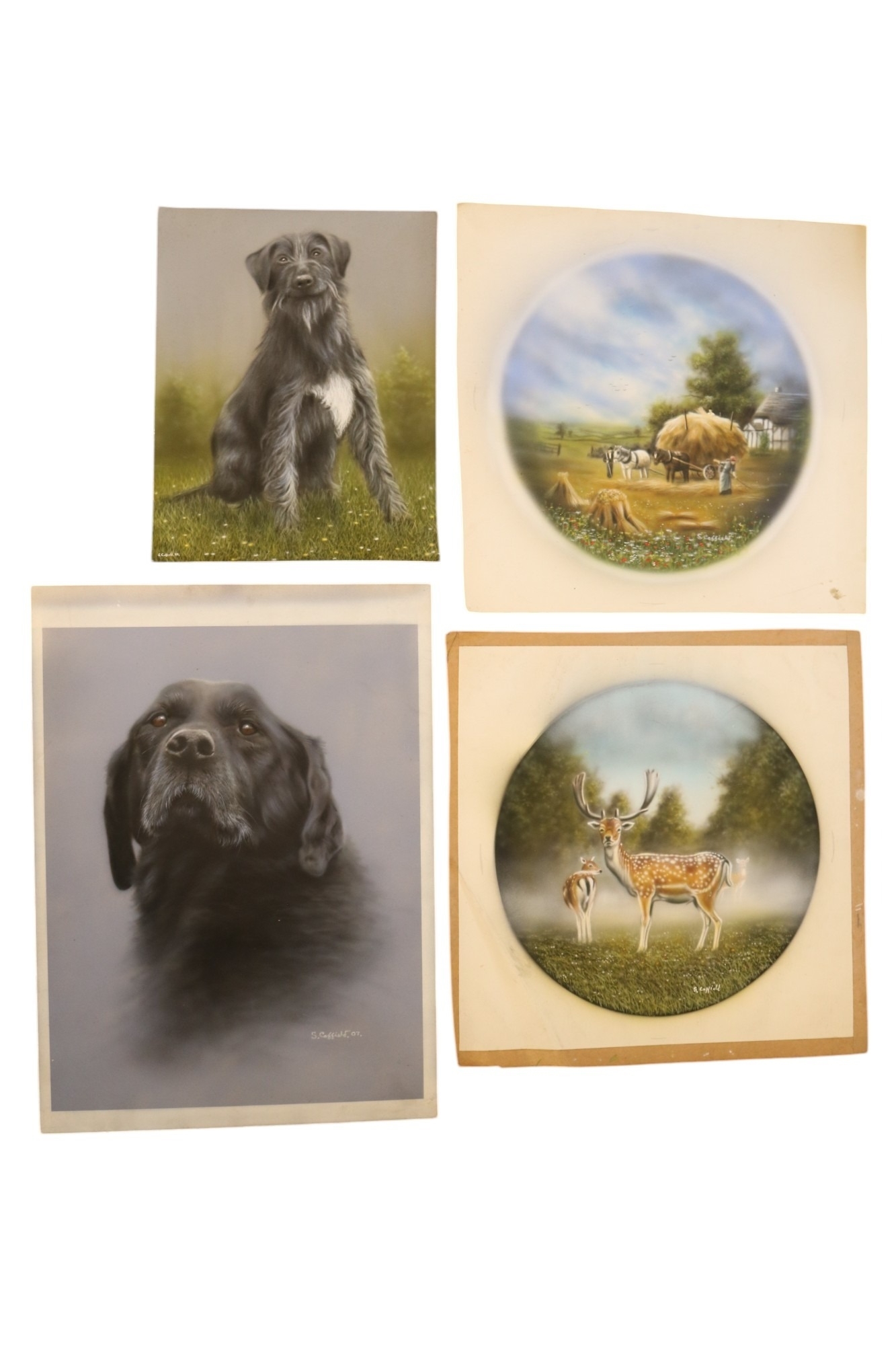 Stuart Coffield | Four Original Works of Art to include Haymakers ...