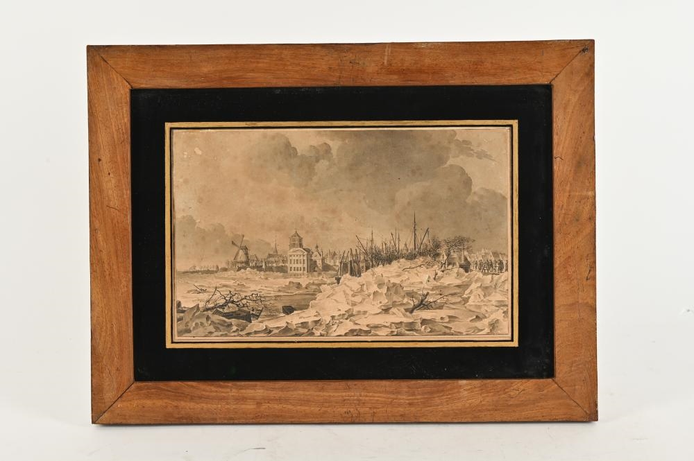 Artwork by Cornelis van Hardenbergh, Series of six watercolours of the dike breaches, Made of watercolours