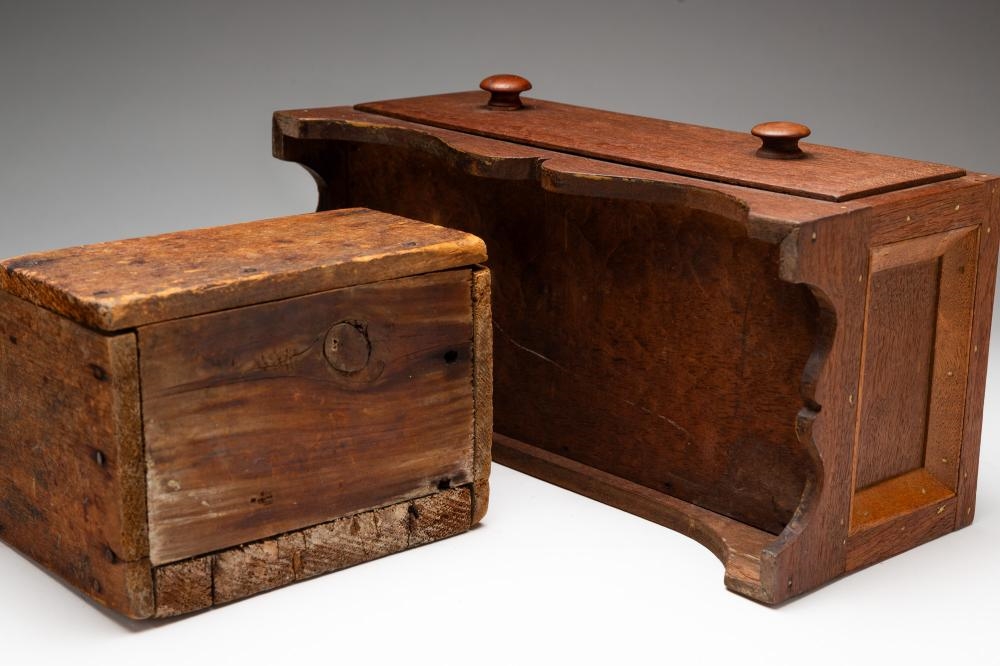 American School, 18th Century | SCOURING BOX AND A ONE DRAWER BOX ...