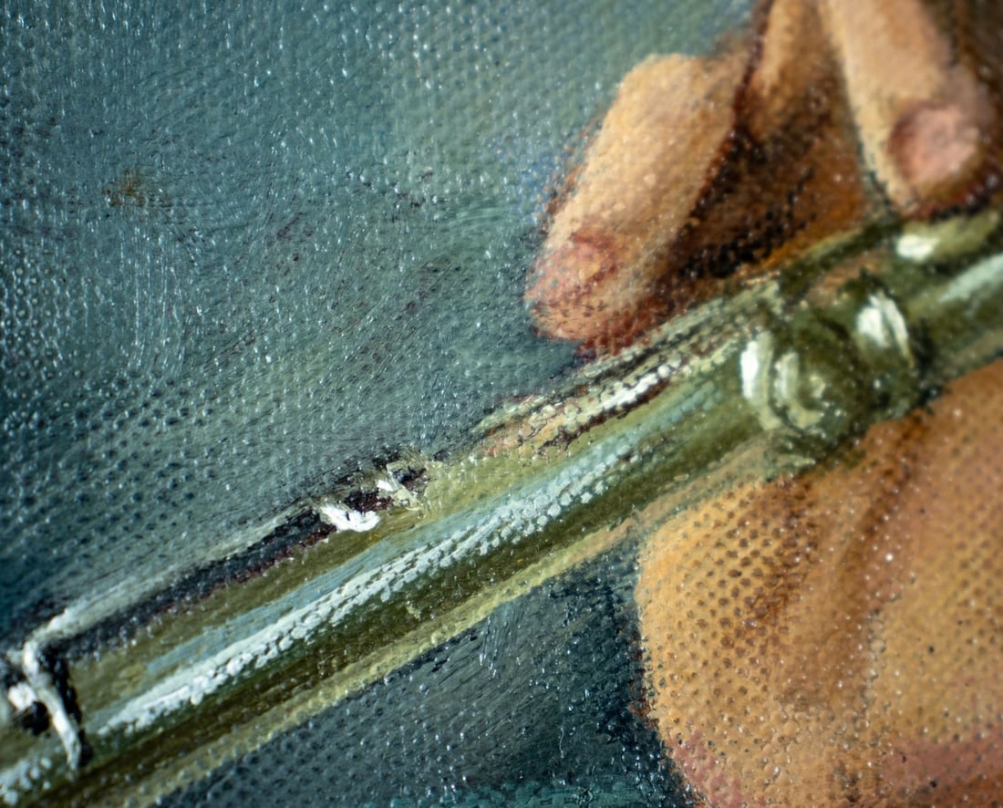 Artwork by Elyot Henderson, The Flute Player, Made of oil on canvas