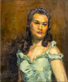 Portrait of Woman - Alice Olsen (american, Mid 20 Century)