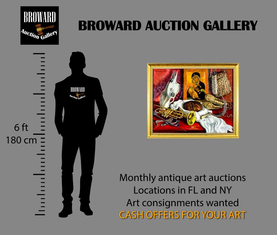 Artwork by V P Bulakov, Still Life - Red Wheel (titled on verso, Made of oil on canvas