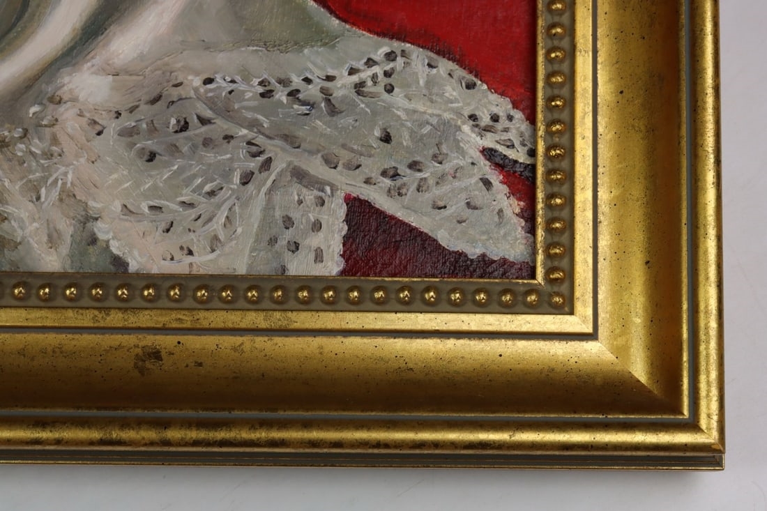 Artwork by V P Bulakov, Still Life - Red Wheel (titled on verso, Made of oil on canvas