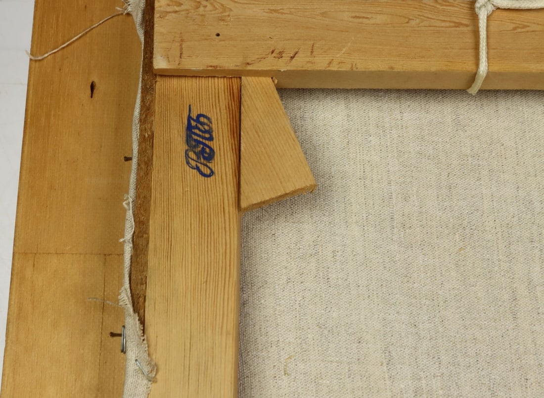 Artwork by V P Bulakov, Still Life - Red Wheel (titled on verso, Made of oil on canvas