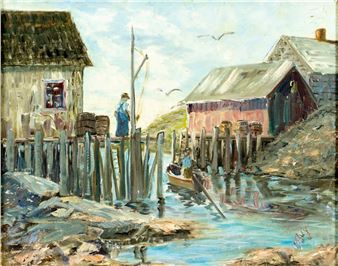 Harbor Scene - M Guy